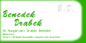 benedek drabek business card